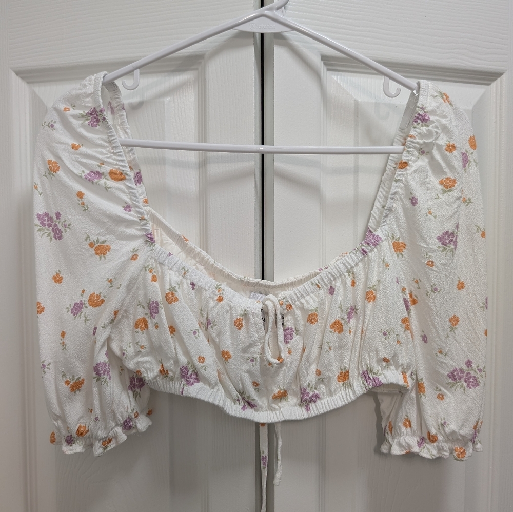 Princess Polly White Floral Blouse